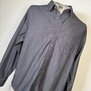 UNTUCKit Long Sleeve Button Up Shirt Mens XL 100% Cotton Dark Gray Casual L/S
